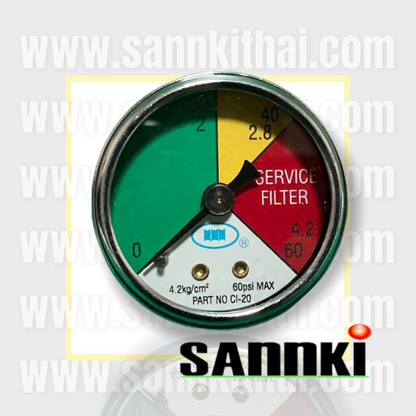 เกจ์ Pressure gauge 1.5" Bar (ออกหลัง)