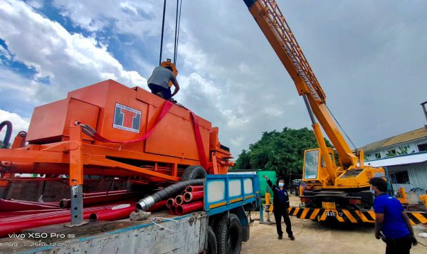 ปั๊มลากมือ 2 Stationary Concrete Pump
